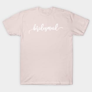 Simple Bridesmaid Wedding Calligraphy T-Shirt